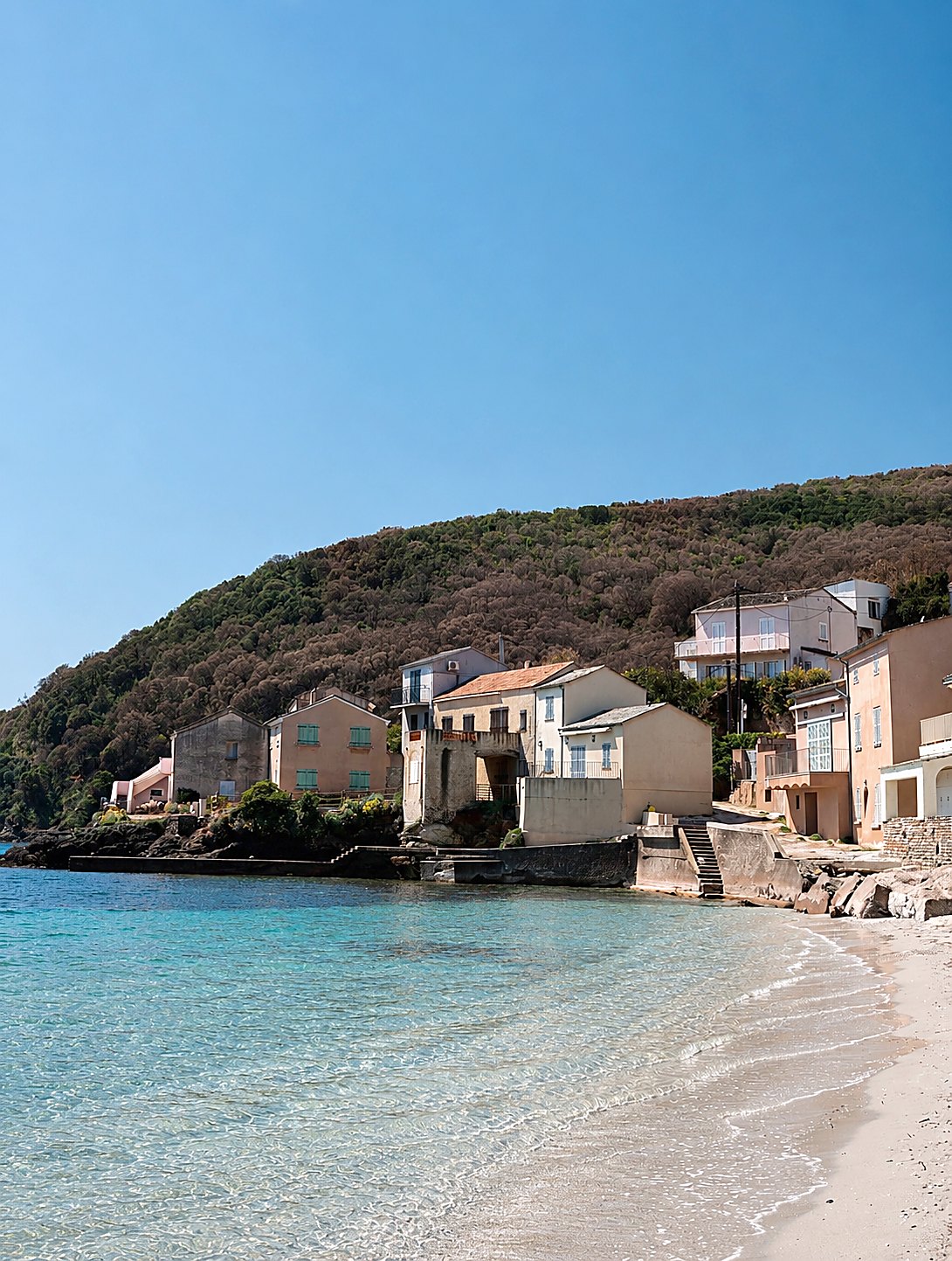 La Marine de Meria, Cap Corse — la plage de La Paillote