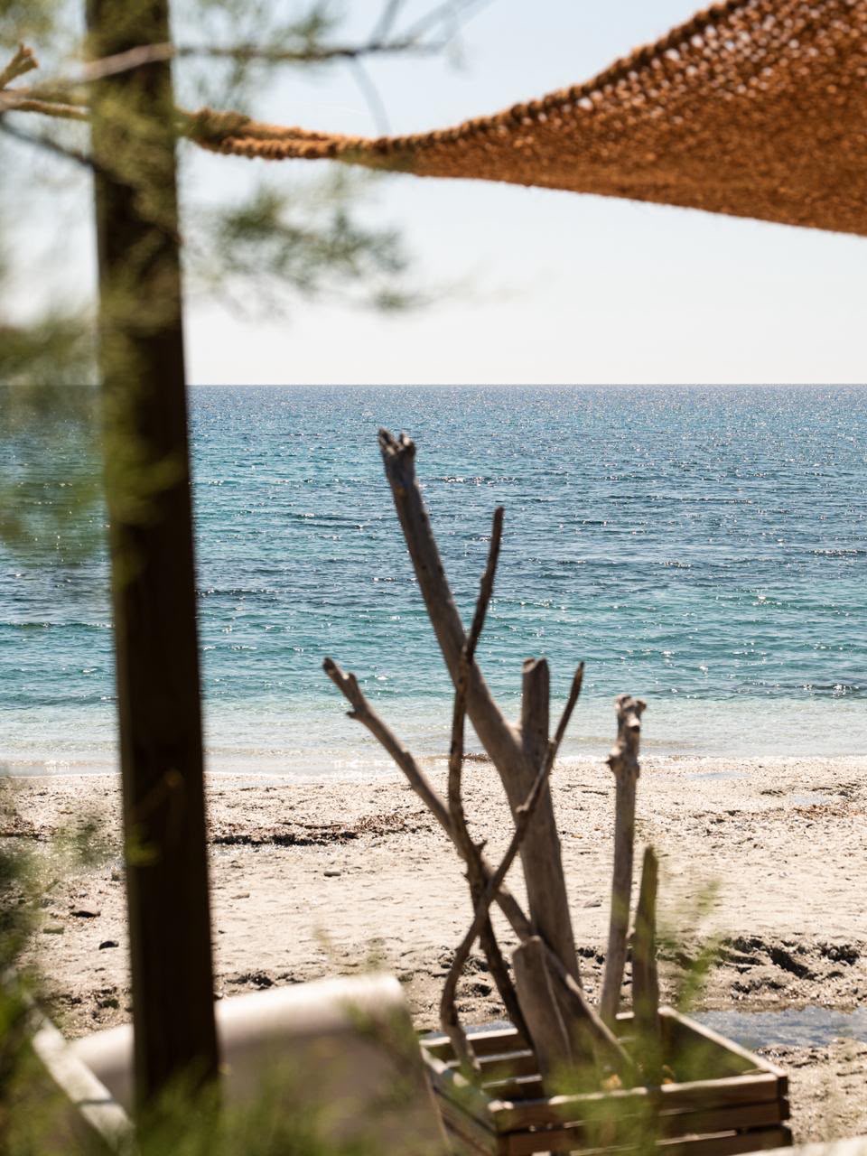 La plage de Meria vue depuis La Paillote